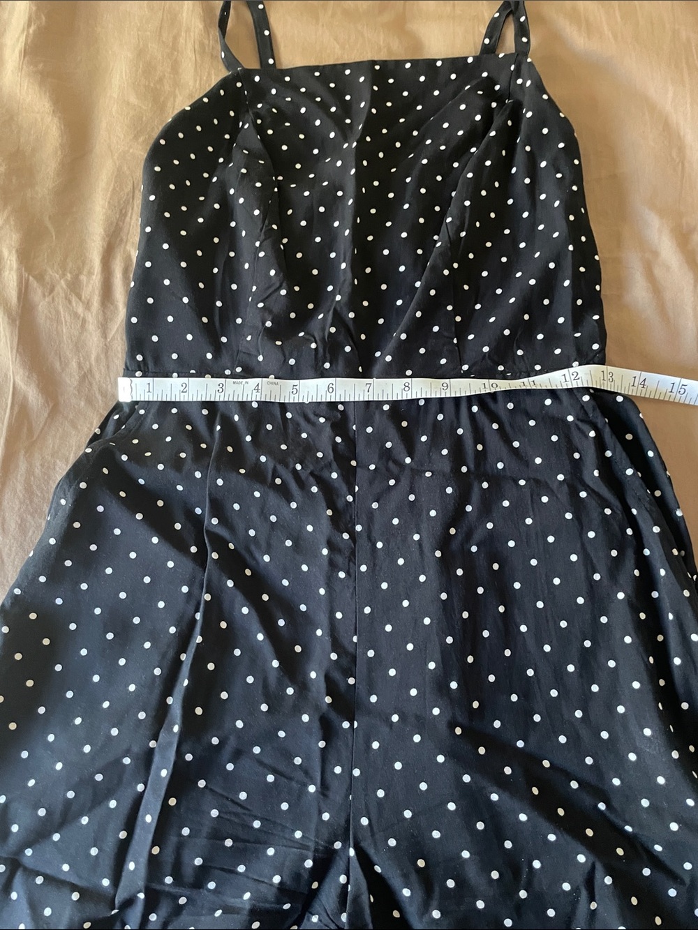 OLD NAVY Black Polka Dot Wide-Leg Jumpsuit - Picture 4 of 9